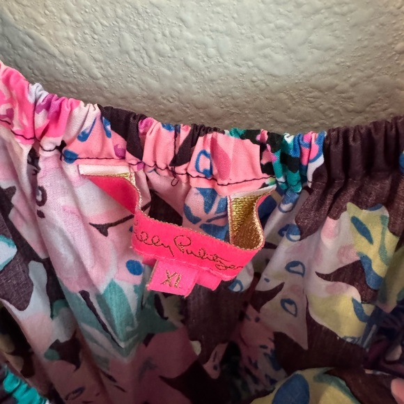 Lilly Pulitzer Ellabell Short Sleeve Dress - Cherry Ganache Bohemian Garden XL - Picture 5 of 8